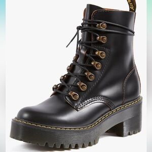 Dr Martens LEONA WOMEN'S VINTAGE SMOOTH LEATHER HEELED BOOTS